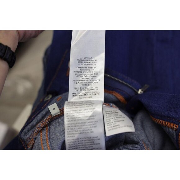 NWT Gucci Kids Girls Embroidered Flare Leg jeans Size 8 - Picture 7 of 9